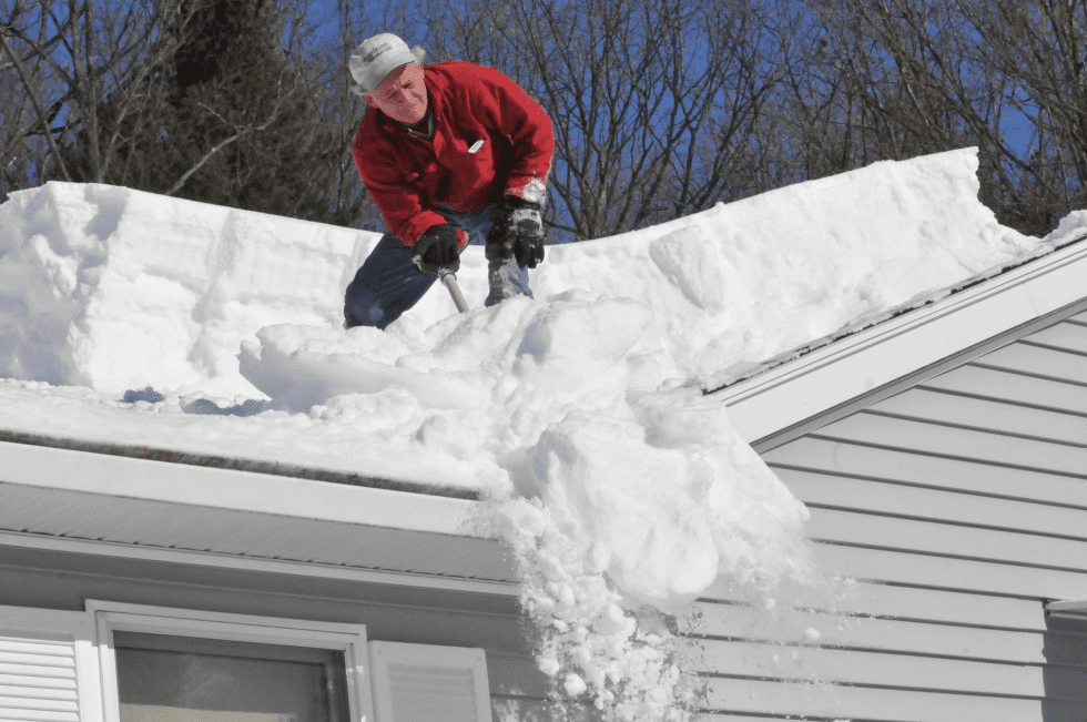 How To Remove Snow From The Roof With Your Bare Hands.