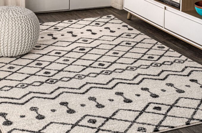 Stylish Durability: Exploring the Black, Cream, and Multicolor Oltu Washable Area Rugs